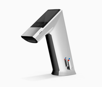 Sloan EFX-277 BASYS Mid - Active Infrared Sensor Faucet, LCD, Battery And Solar Powered, Polished Chome