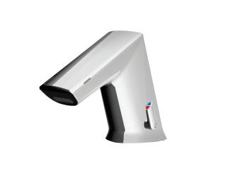 Sloan EFX-300 BASYS Low, Pedestal - Active Infrared or Capacitance Sensor Faucet,Hardwired, Polished Chrome