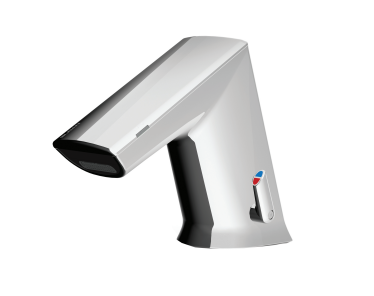 Sloan EFX-350 BASYS Low, Pedestal - Active Infrared or Capacitance Sensor Faucet, Battery Powered,Polished Chrome