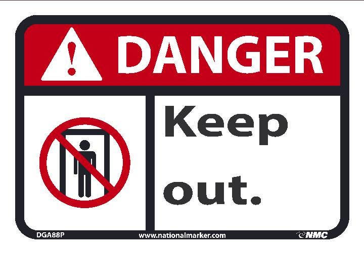 AccuformNMC DGA88 Danger, Keep Out Sign