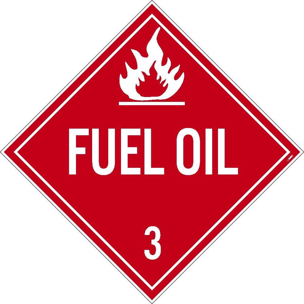 AccuformNMC DL100 Placard Sign, Fuel Oil 3, 10.75" x 10.75"