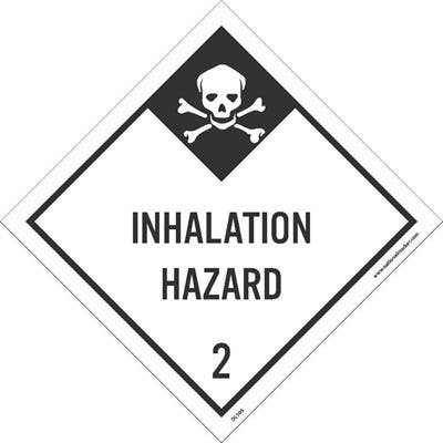 AccuformNMC DL105ALV Dot Shipping Label, Inhalation Hazard 2, 4" x 4", PS Vinyl, 500/Roll