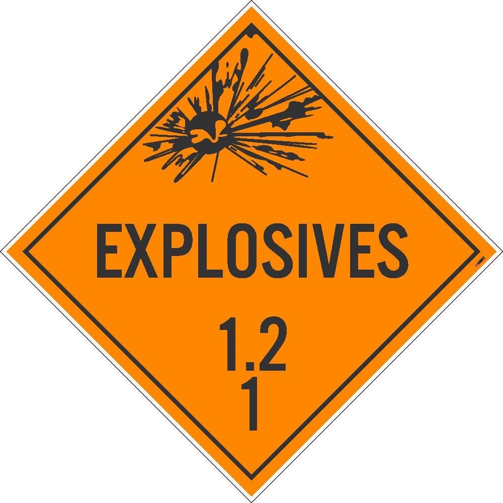 AccuformNMC DL131 Placard Sign, Explosives 1.2 1, 10.75" x 10.75"