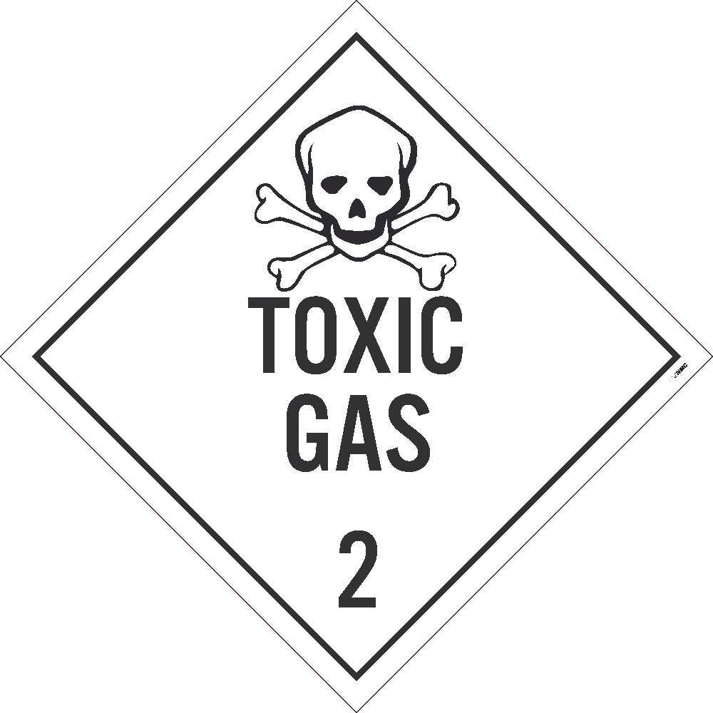 AccuformNMC MPL206 DOT Placard, Hazard Class 2 - Toxic Gas, 10-3/4" x 10-3/4"