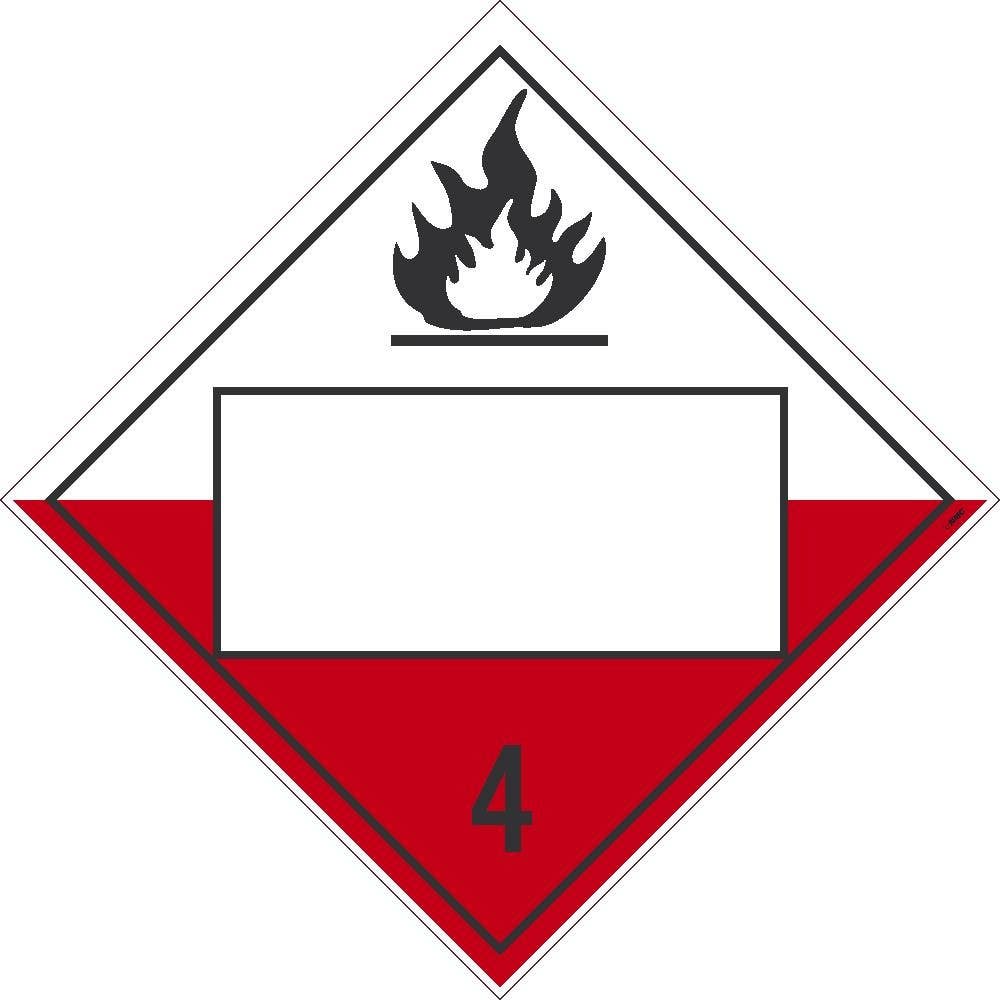AccuformNMC DL153B Placard Sign, Combustible 4, Blank, 10.75" x 10.75"