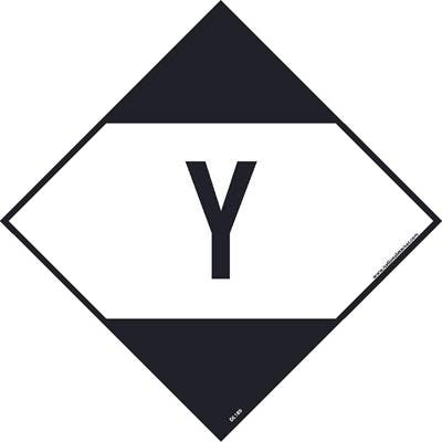 AccuformNMC DL180AP Dot Shipping Labels, Flammable Solid, 4" x 4", Adhesive Backed Vinyl, 25/Pk