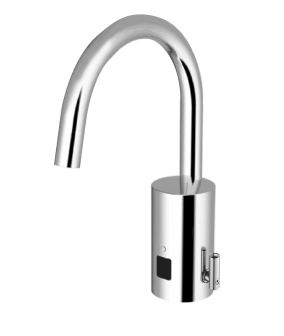 Sloan EAF-750 Optima i.q. Gooseneck Faucet, Sensor-Activated, Battery Powered, Polished Chrome