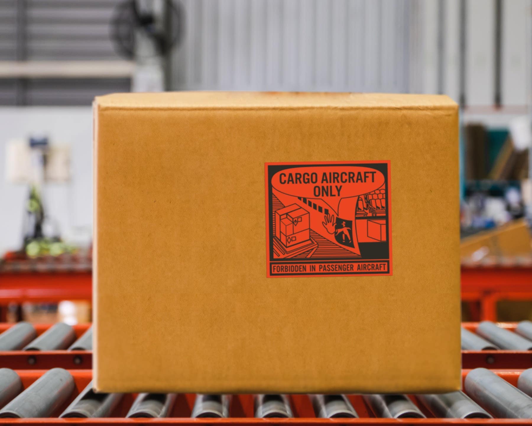 AccuformNMC MSL219 Hazardous Material Shipping Label, Cargo Aircraft Only, Adhesive Coated Paper, 500/Rl