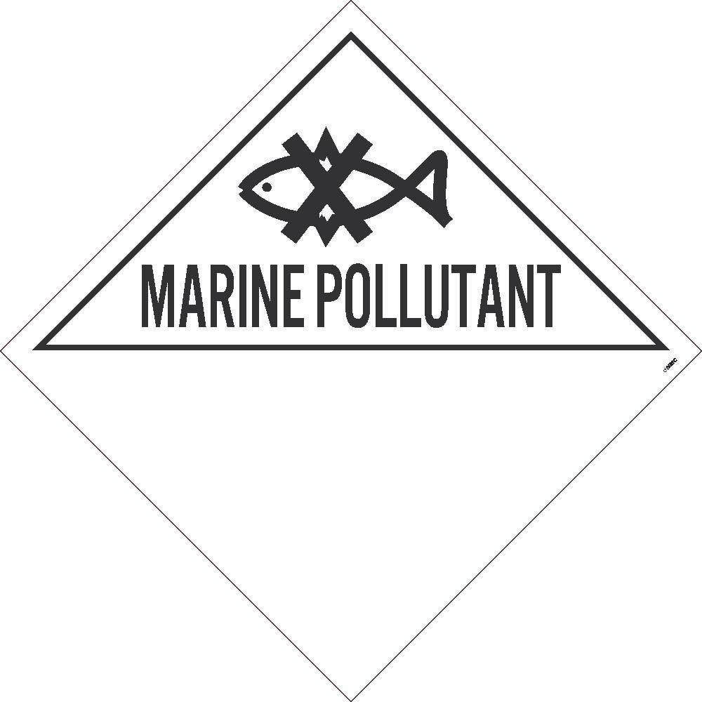 AccuformNMC DL77P10 Placard Sign, Marine Pollutant, 10.75" x 10.75", Pressure Sensitive Vinyl .0045, 10/Pk