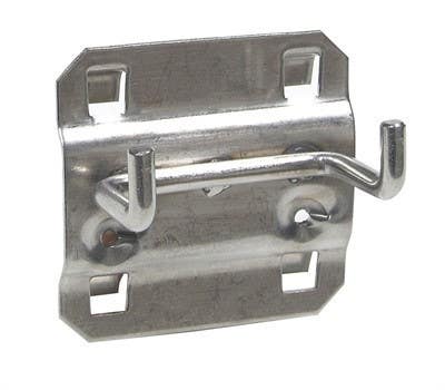 AccuformNMC DRS101 1" Double Rod Hooks, 90 Degree Bend, Stainless, 3/Pk