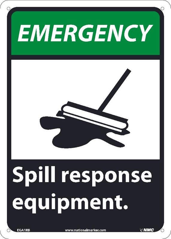 AccuformNMC M Safety Sign, Emergency - Spill Response Equipment