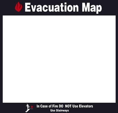 AccuformNMC DTA Emergency Evacuation Signs Map Holders, In Case Of Emergency, English