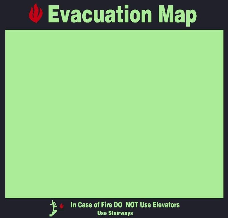 AccuformNMC EMH5 Evacuation Map Holder, 11" x 11.5", Glow, Non Glare Acrylic