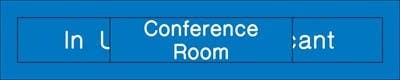 AccuformNMC EN303 Engraved Conference Room In Use/Vacant Sign, 2PLY Plastic, 2" x 10"
