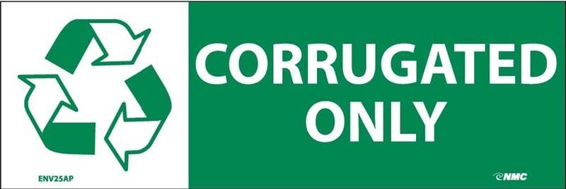 AccuformNMC ENV25AP Corrugated Only Sign (Graphic), 7.5" x 2.5", Adhesive Backed Vinyl, 5/Pk