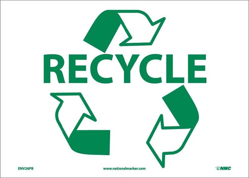 AccuformNMC M Safety Sign, (Graphic) Recycle