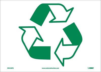 AccuformNMC M Safety Sign, Recycle Symbol