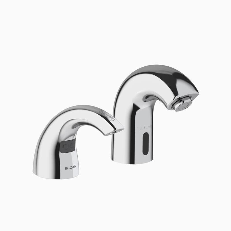 Sloan ESD-2101 CP Soap Dispenser w/ Below Deck Pump, 2 Soap Refill And SF-2150 Faucet,Polished Chrome