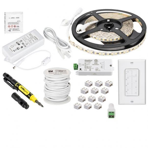Task Lighting & Power L-VK1Z1A-16 Wireless Controller Tape Light Kit, 1 Zone 1 Area, 16 Ft, 225 Lm/Ft.