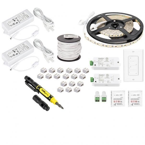 Task Lighting & Power L-VK2Z2A-16 Wireless Controller Tape Light Kit, 2 Zone 2 Area, 16 Ft, 225 Lm/Ft.