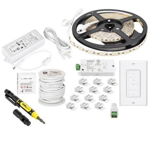 Task Lighting & Power L-VUK1Z1A-16 Wireless Controller Tape Light Kit, 1 Zone 1 Area, 16 Ft, 225 Lm/Ft.