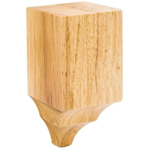 Hardware Resources MCB-1-RW Inline Cornice Block, Wood Species-Rubberwood