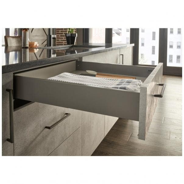 Hardware Resources MDB500 HR MAX Metal Drawer Box System, Finish-Grey, Pair