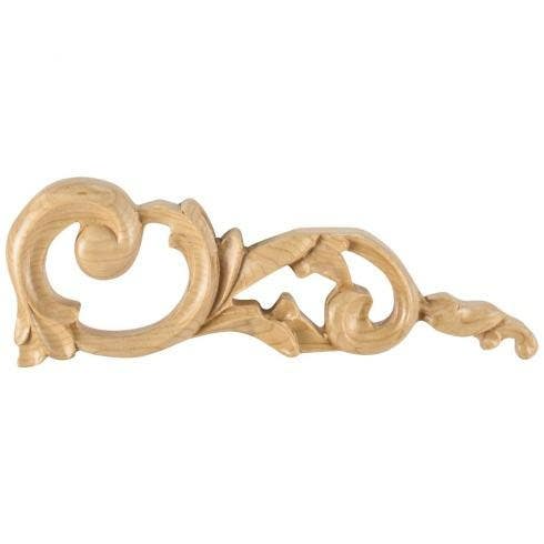 Hardware Resources ONL-06 Acanthus Onlay, 10" W x 3/4" D x 3 1/2" H