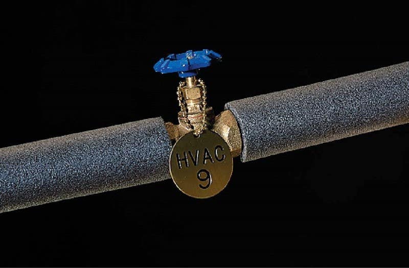 AccuformNMC EVT Stamped Metal Valve Tag