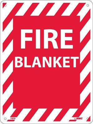AccuformNMC FBP Fire Blanket Sign, 12" x 9"