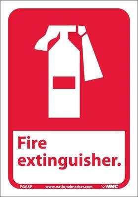AccuformNMC FGA3 Fire Extinguisher Sign