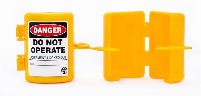 AccuformNMC FL01 Forklift/Valve Lockout - Propane, 3.38" x 2.50"