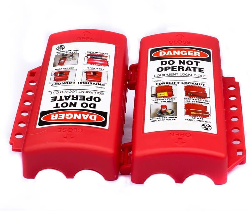 AccuformNMC FL02 Forklift/Valve/Plug Lockout, 3" x 4.25"