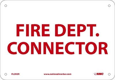 AccuformNMC MFXG Safety Sign, Fire Department Connection