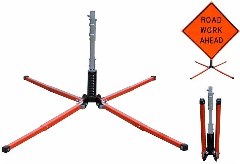 AccuformNMC FLEXSTANDS Single Spring Stand, Roll Up Signs, Steel Legs
