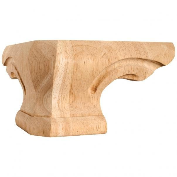 Hardware Resources PFC Rounded Corner Pedestal Foot, 6 3/4" W x 6 3/4" D x 4" H