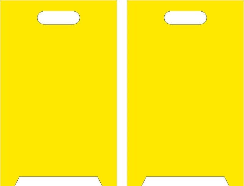 AccuformNMC FSB Blank Double-Sided Floor Sign, 20" x 12"