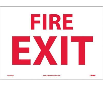 AccuformNMC MEXT Safety Sign, Fire Exit