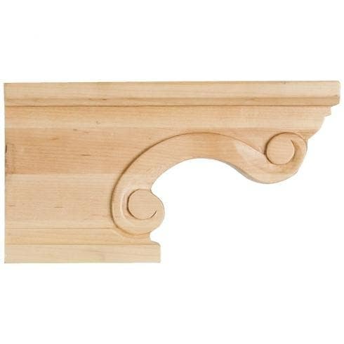 Hardware Resources PF Scrolled Corner Foot, 8 1/4" W x 1 1/2" D x 4 1/2" H