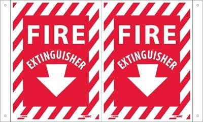 AccuformNMC PSP Projection Safety Sign, Fire Extinguisher, 12" x 9" Panel