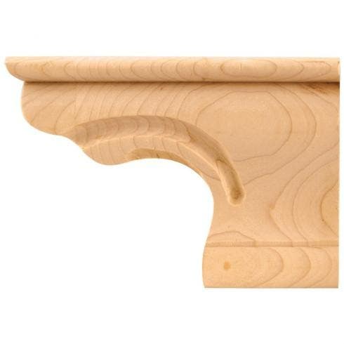 Hardware Resources PF Beaded Corner Pedestal Foot, 6 3/8" W x 1" D x 4 1/2" H