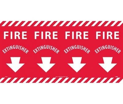 AccuformNMC LFXG Column Marker, Fire Extinguisher, 12" x 24"