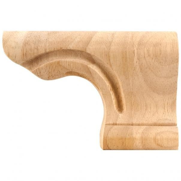 Hardware Resources PF Rounded Pedestal Foot, 6" W x 1 1/8" D x 4" H