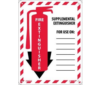 AccuformNMC FXPMSE Supplemental Extinguisher Sign, 12" x 9"