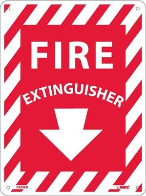 AccuformNMC FXPSER Fire Extinguisher Sign, Rigid Plastic, 12" x 9"