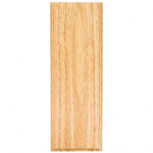 Hardware Resources PLN Plinth Block, Wood Species-Rubberwood