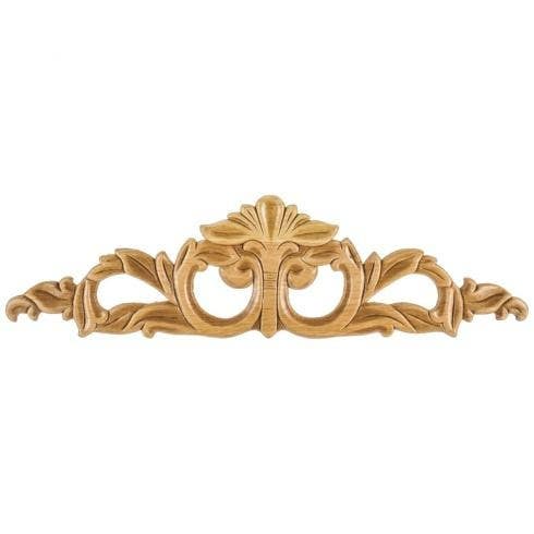 Hardware Resources PONL-02-20RW Pressed Acanthus Onlay, Wood Species-Rubberwood