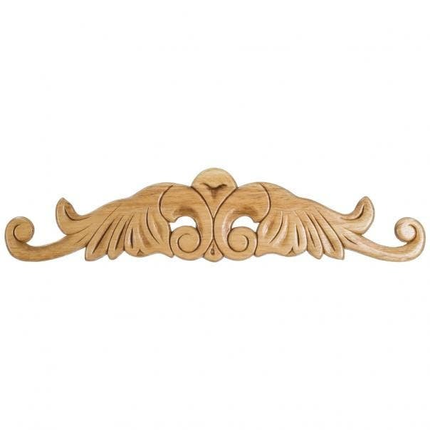 Hardware Resources PONL-04-20RW Pressed Art Nouveau Onlay, Wood Species-Rubberwood