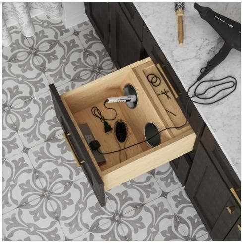 Hardware Resources PVGD15-SC Powered Vanity Drawer, Minimum Cabinet Opening-15"