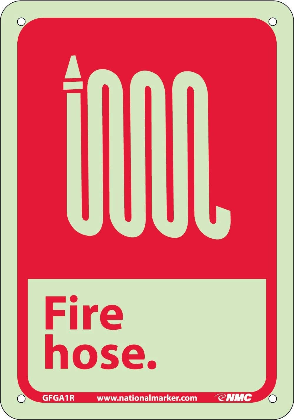 AccuformNMC GFGA1 Fire Hose Sign, 10" x 7"